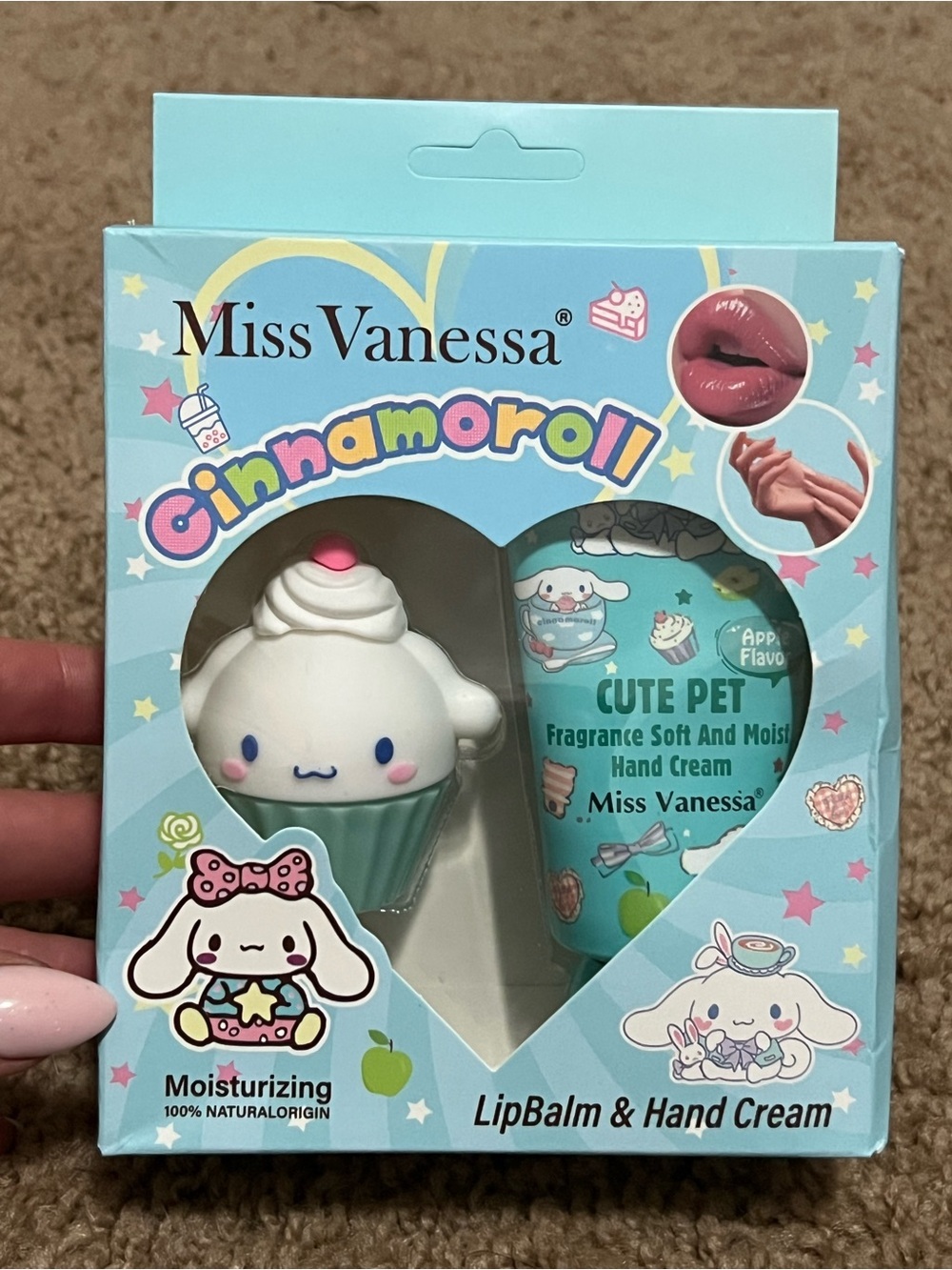 Cinnamoroll Lip Balm & Hand Cream Set - White & Aqua